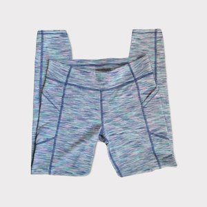 all in motion Girls Lavender and Blue Stretch Exercise Leggings with Pockets